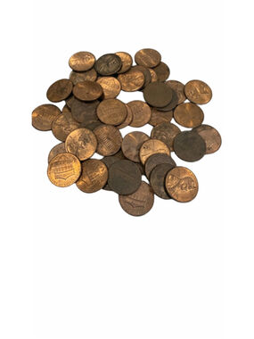 50 US Lincoln Pennies Bulk Lot - Mixed Years 1980s-2020s Coppers & Zinc Cents
